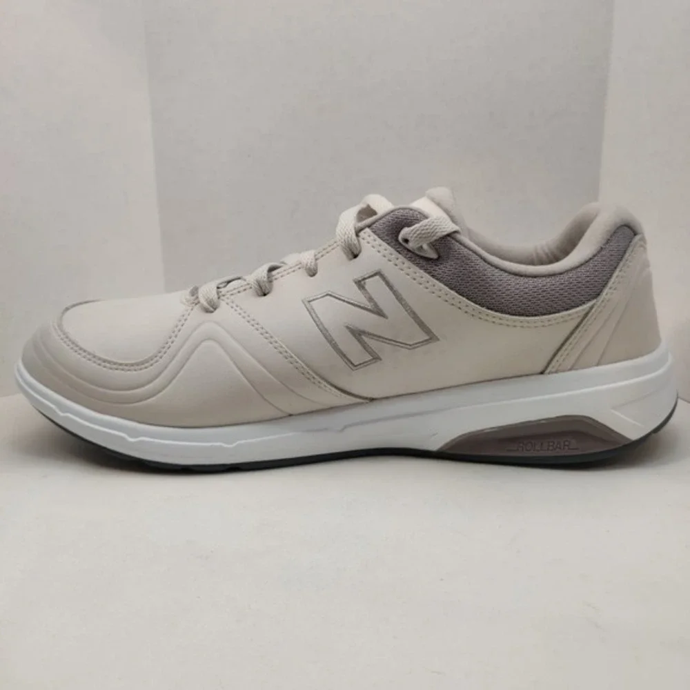 NEW BALANCE 813 White Leather Sneaker Women Sz‎ 12.5 Walking Shoes Comfy ROLLBAR